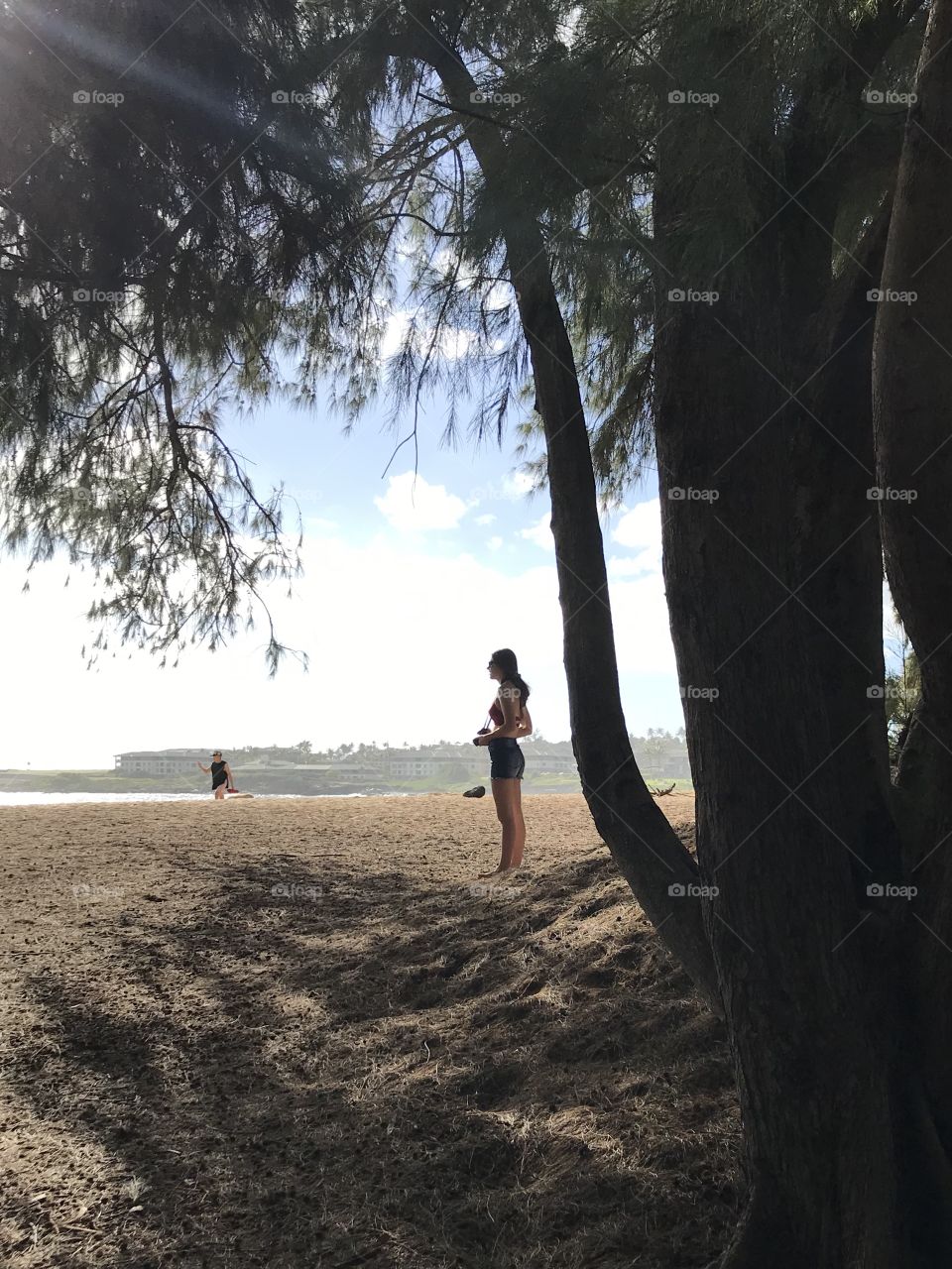 Family on the beach 