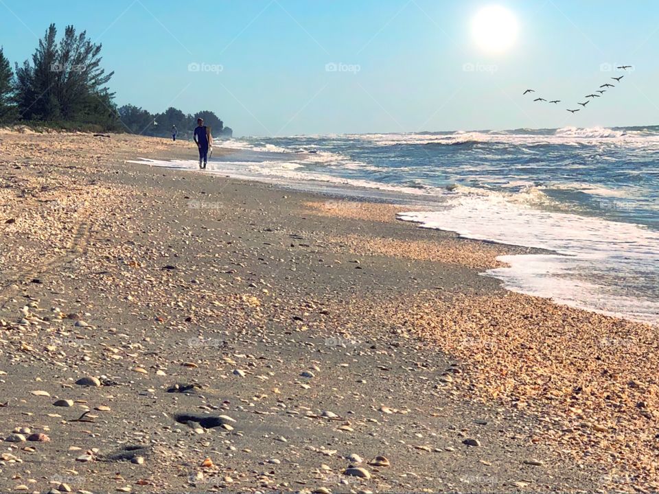 Sunny day at the beach.