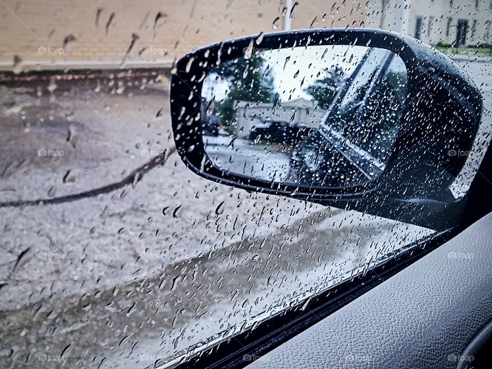raindrops on the car window