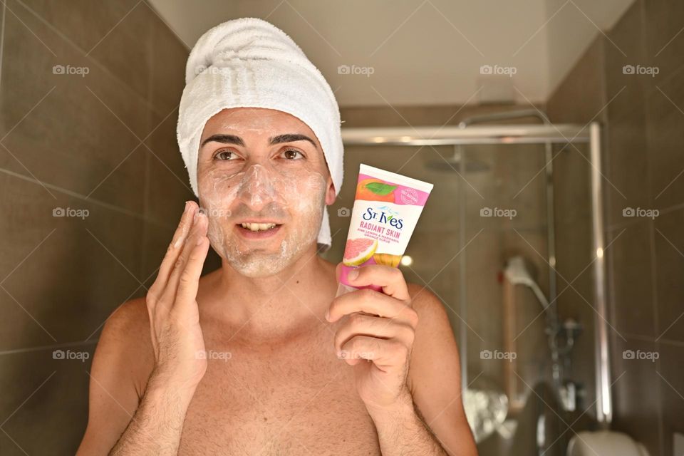 start your day with a face scrub
