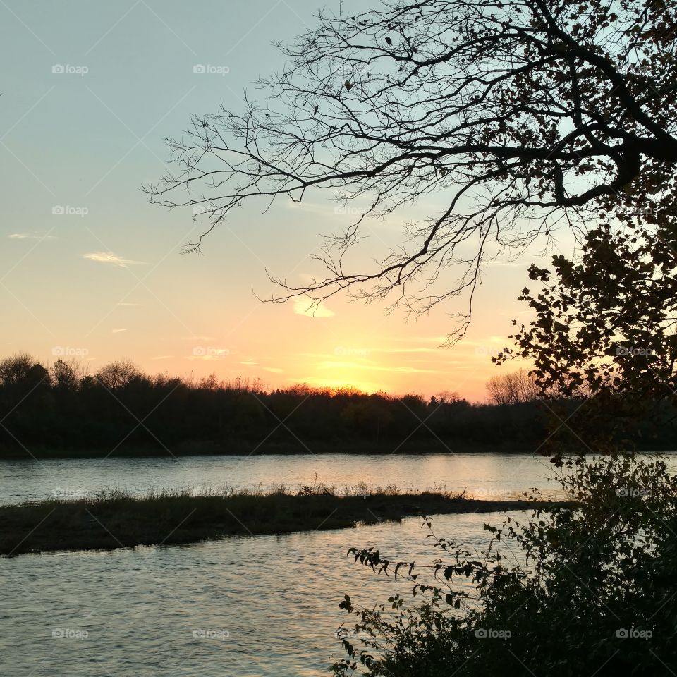 River sunset