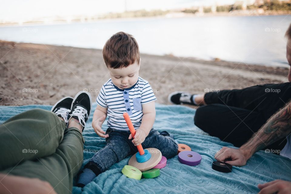 Toddler on the beach 