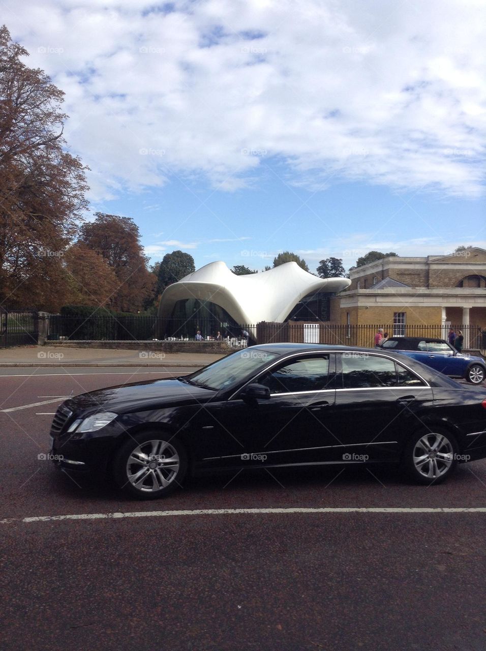 Black car at Hyde park in London 