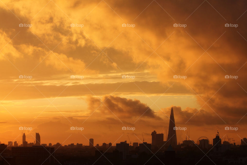 dark sunset orange london by alexchappel