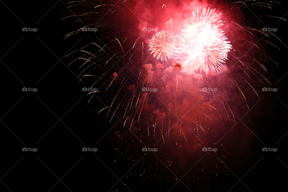 Fireworks, holiday, lights, flicker, splash, celebration, joy, sky, black sky, bright lights against the black sky, night, summer, night sky,
Bright lights of the salute against the black sky