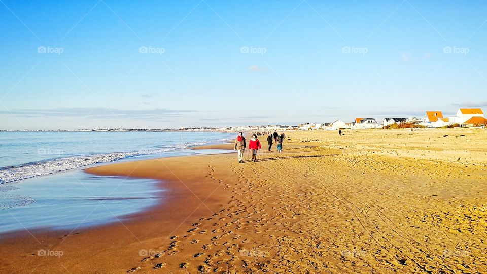 Walking on the beach