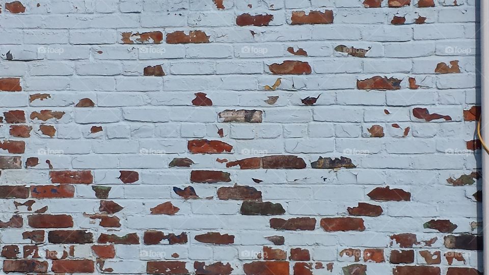 painted brick. house