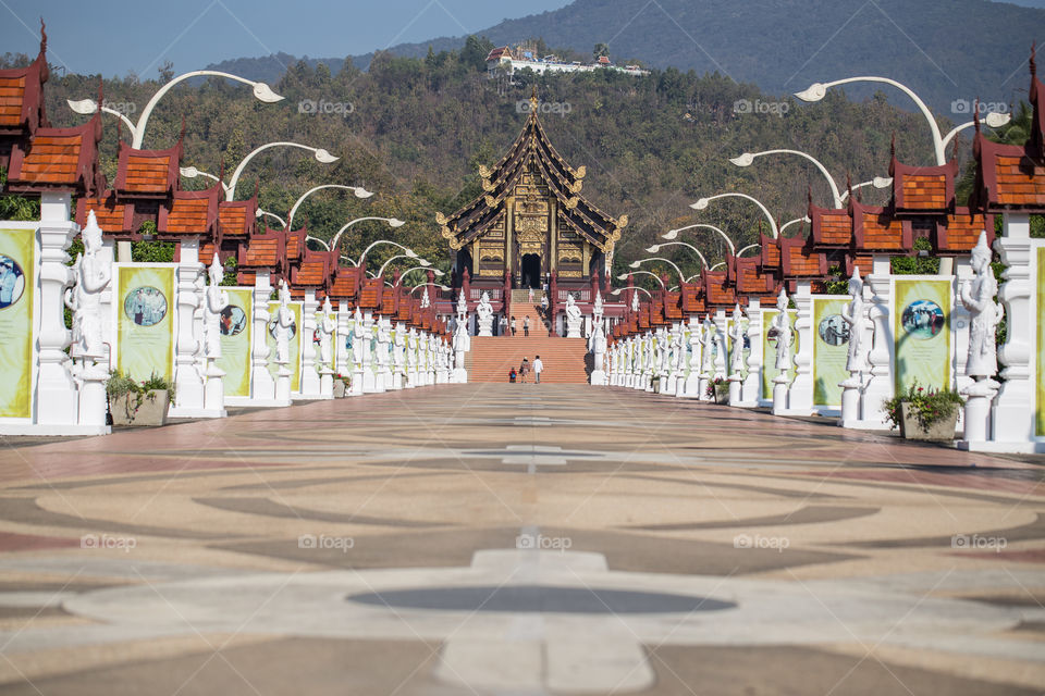 Path to the temple in Chiang Mai Thailand 