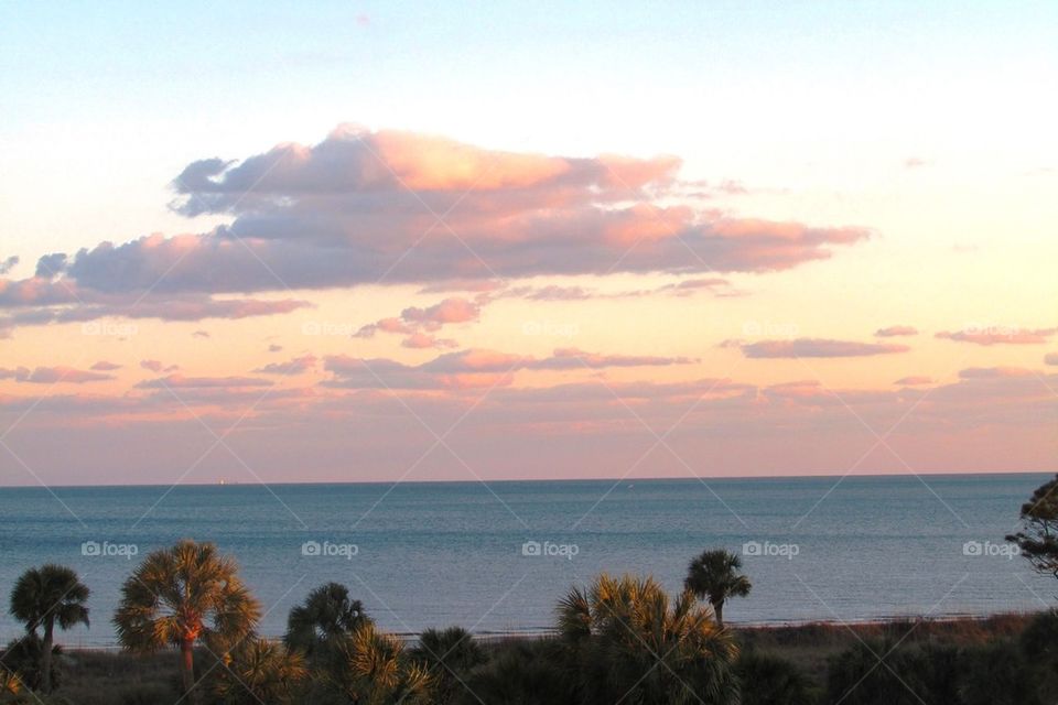 Sunset over the Ocean