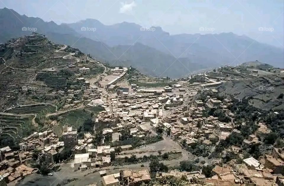 Glory be to God, the magnificent and picturesque view and the natural green trees are a view that is nothing more wonderful than it