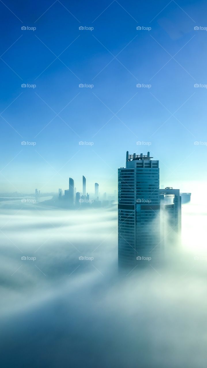Fog in Abu Dhabi City 