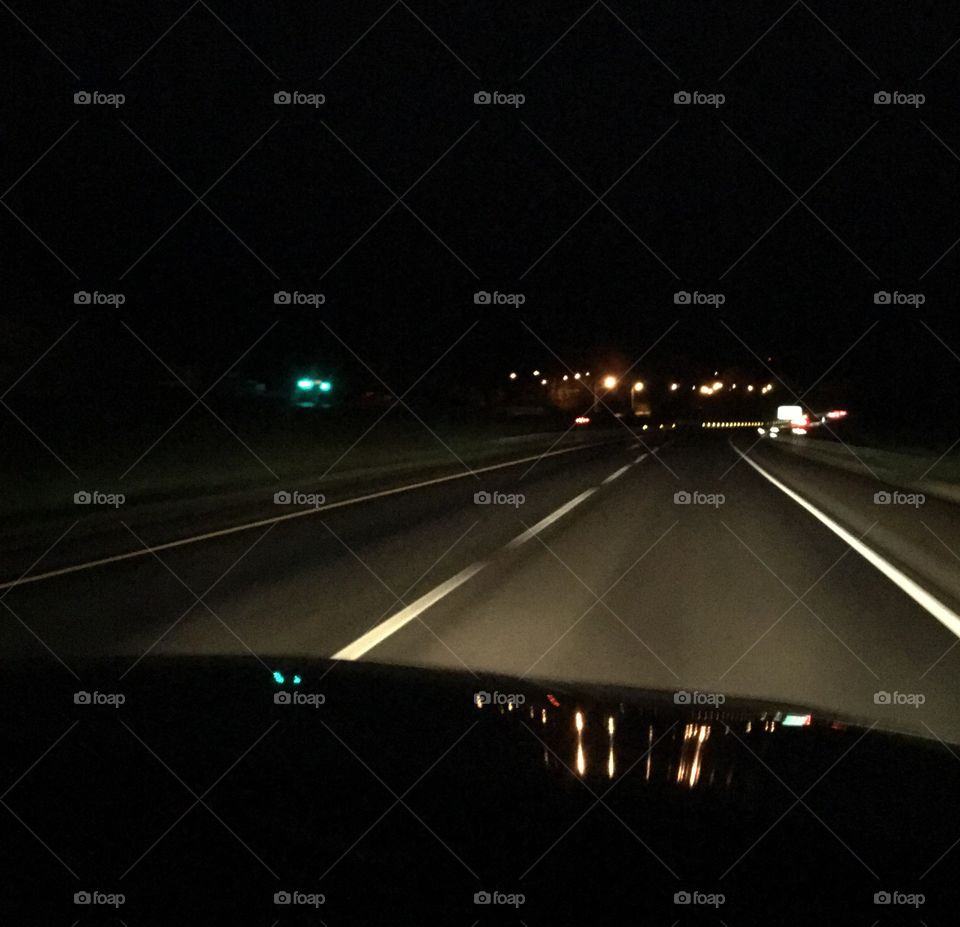 Lonely Highway To Nowhere, At Night