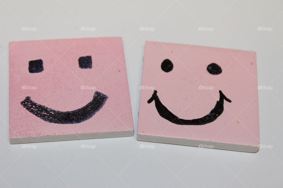 pink smiley faces