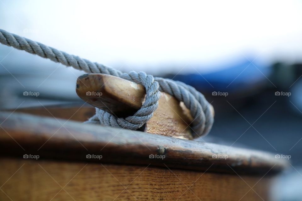 Detail on a wooden boat