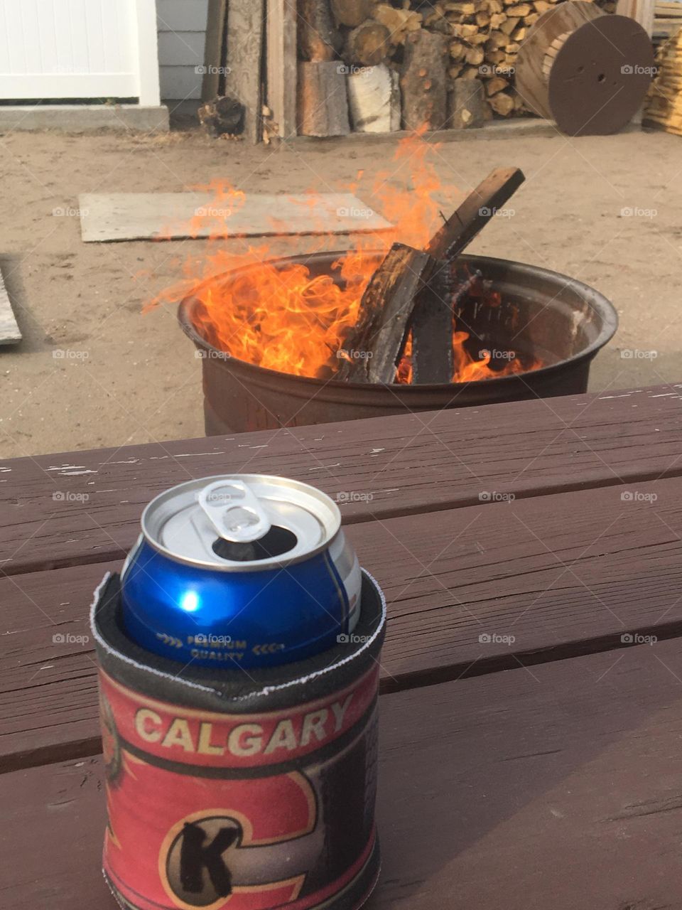 This sets the scene for a nice relaxing evening around a firepit and cold beverage 