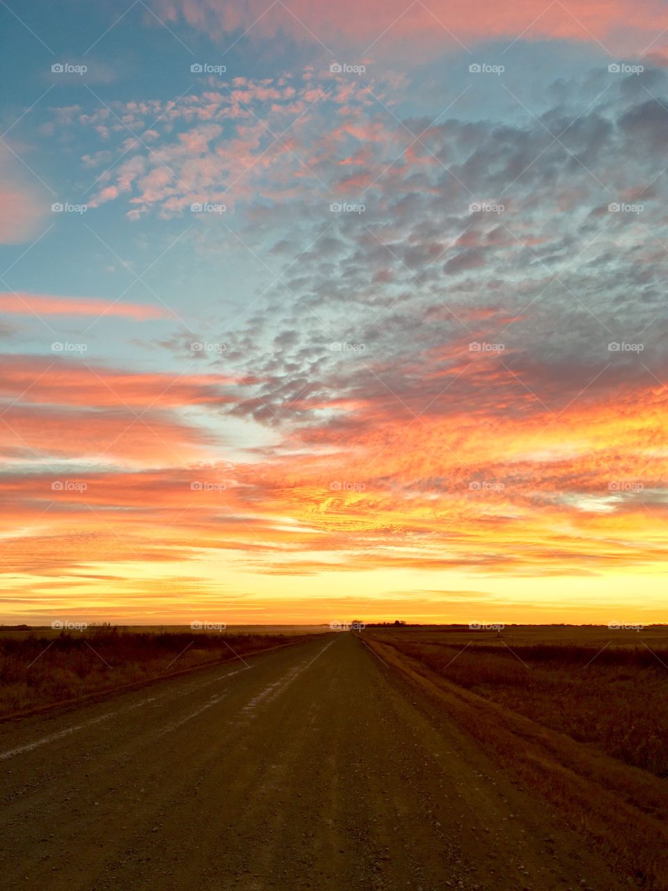 Driving into the sunrise 