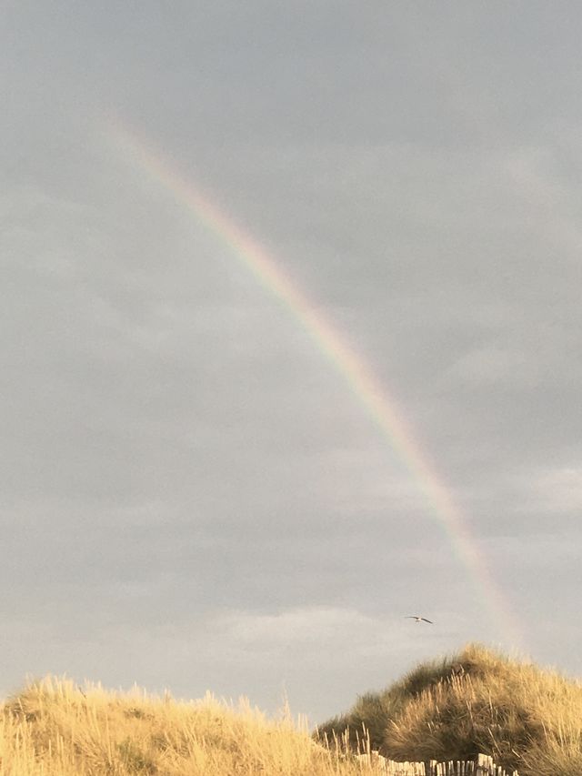 Somewhere over the rainbow... An atmospheric evening at the beach a sense of peacefulness but maybe with a touch of melancholy... 