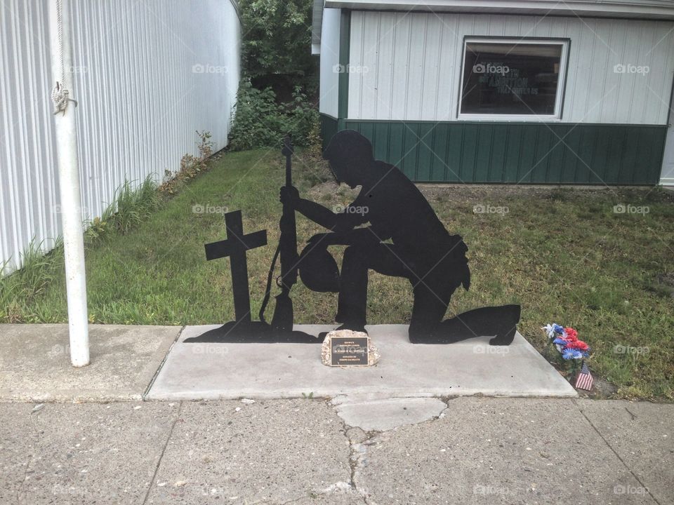 Veterans Memorial in Keswick, Iowa. 