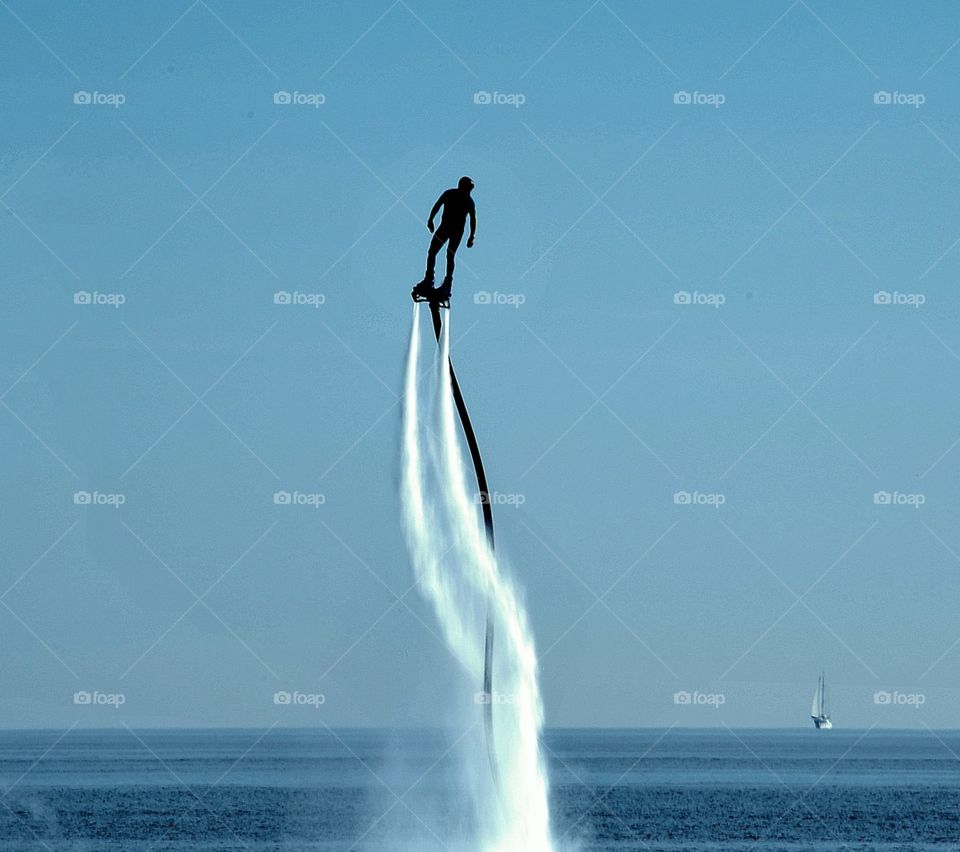 Water flying man