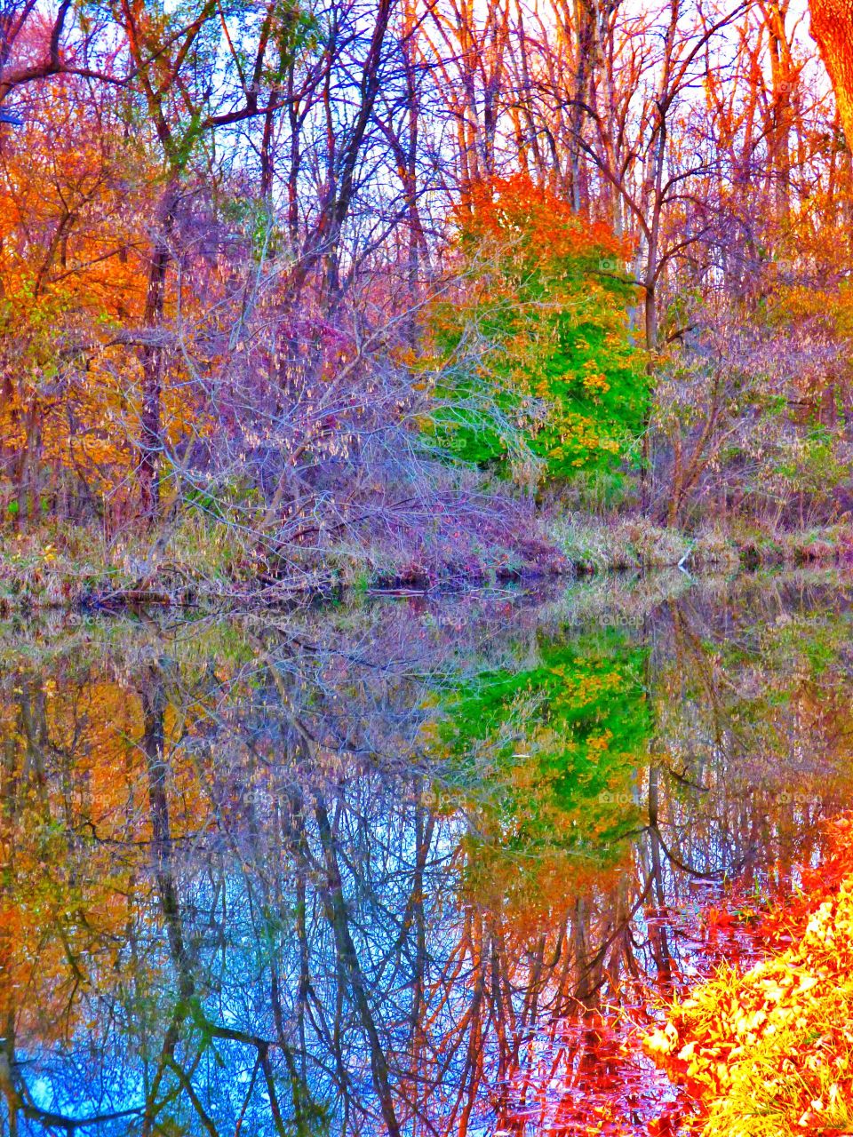 Beautiful fall on a river