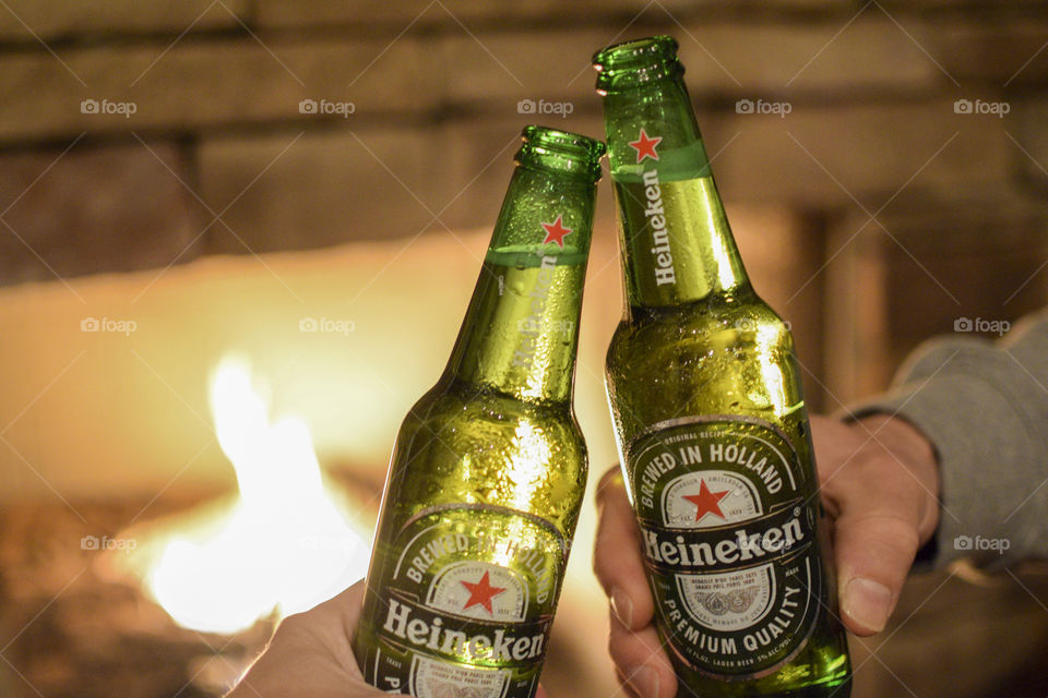 A Toast in Front of the Fire