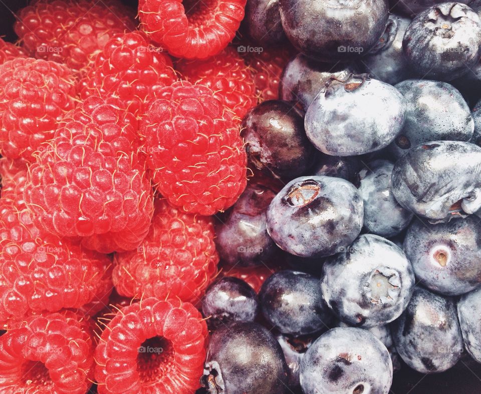 Full frame of berries