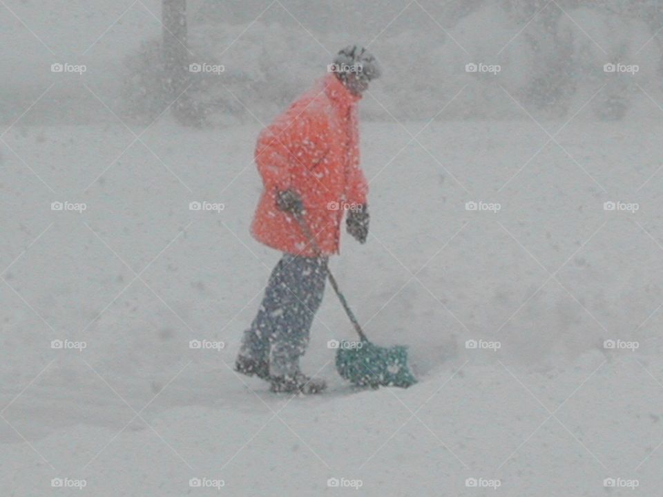 Shoveling snow 