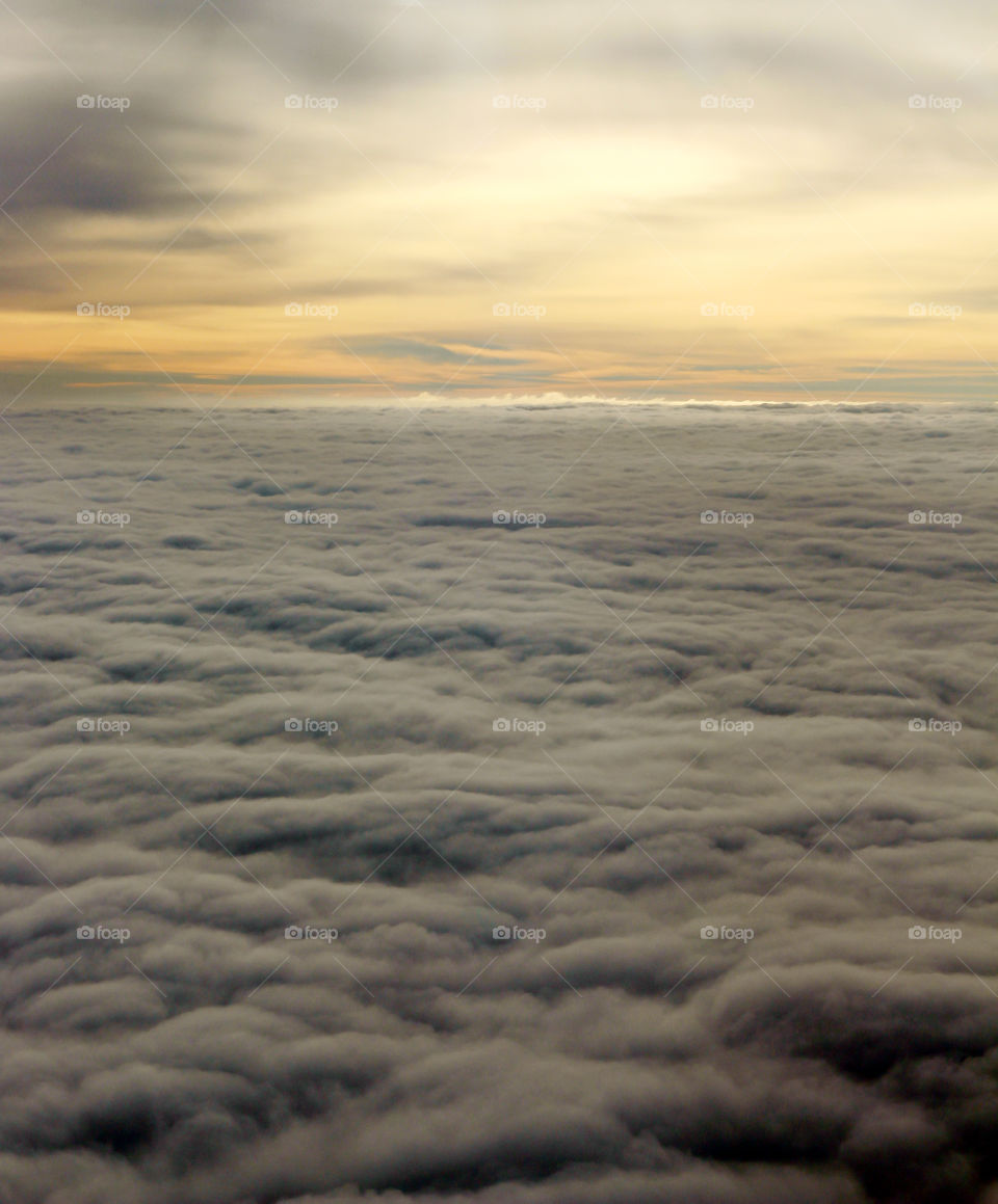 Heaven's path. Above the clouds