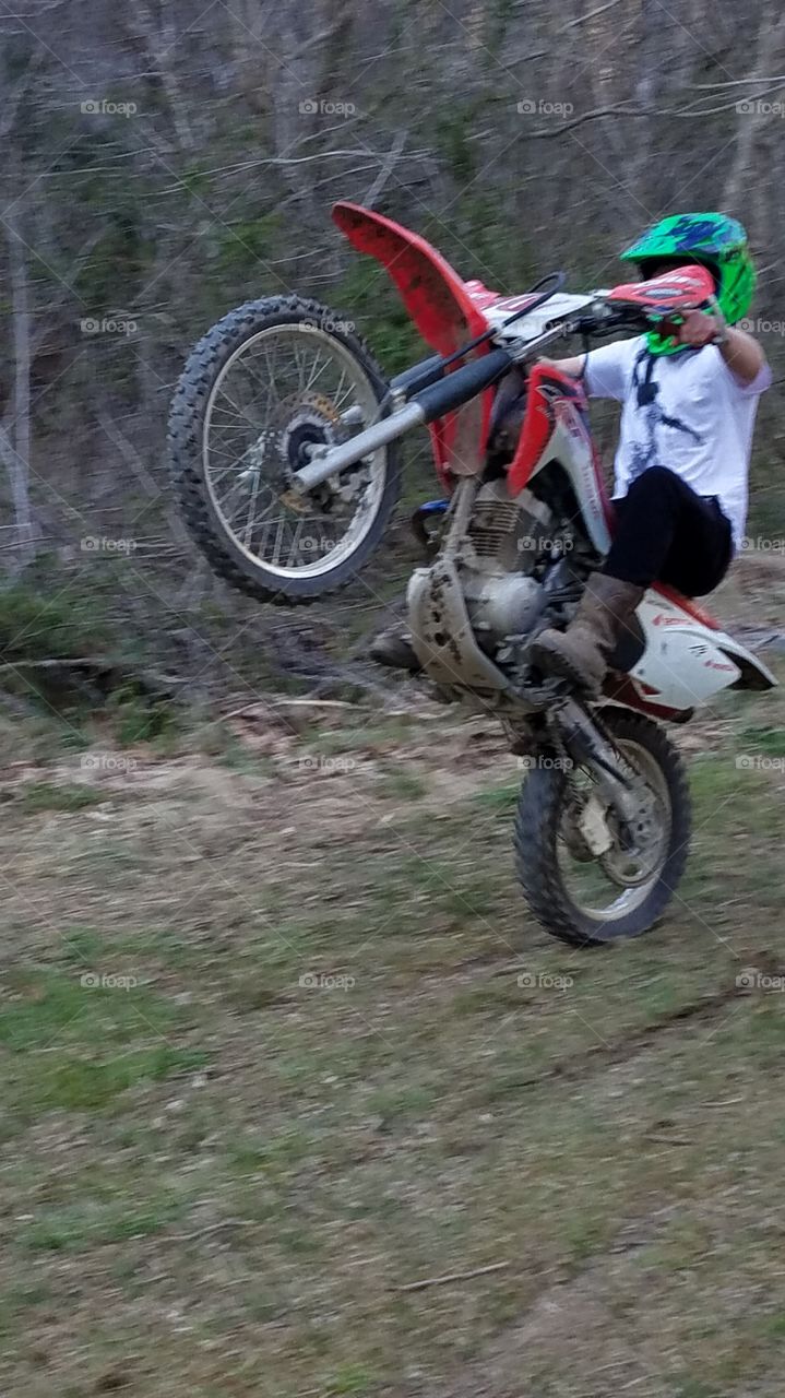 Riding Wheelie