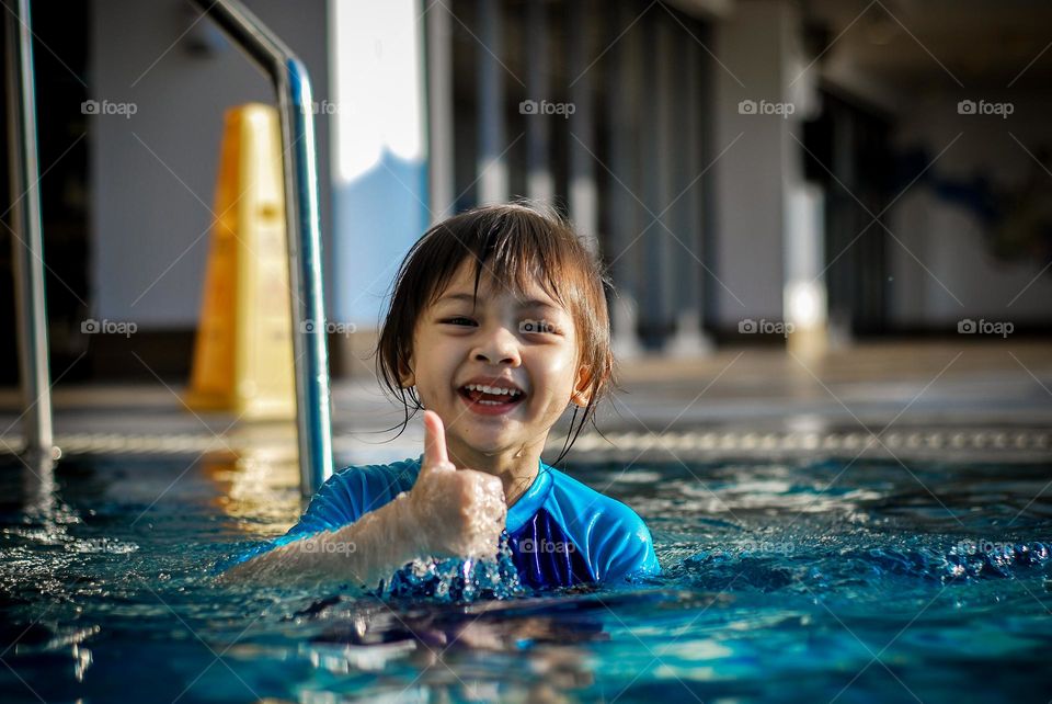 Pool day with Hana.