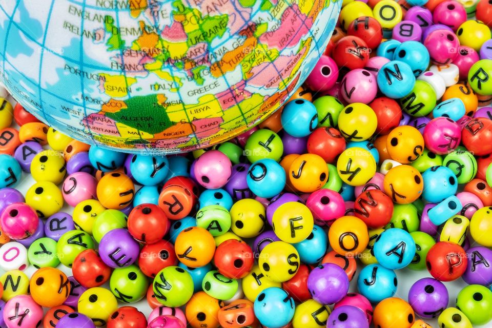Colorful bead and globe