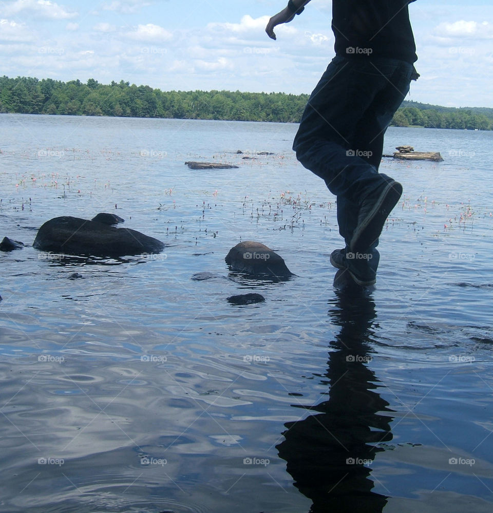 jumping lake stones