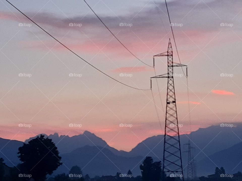 sunset in the country