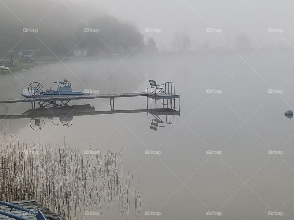 Foggy Reflections on a lake