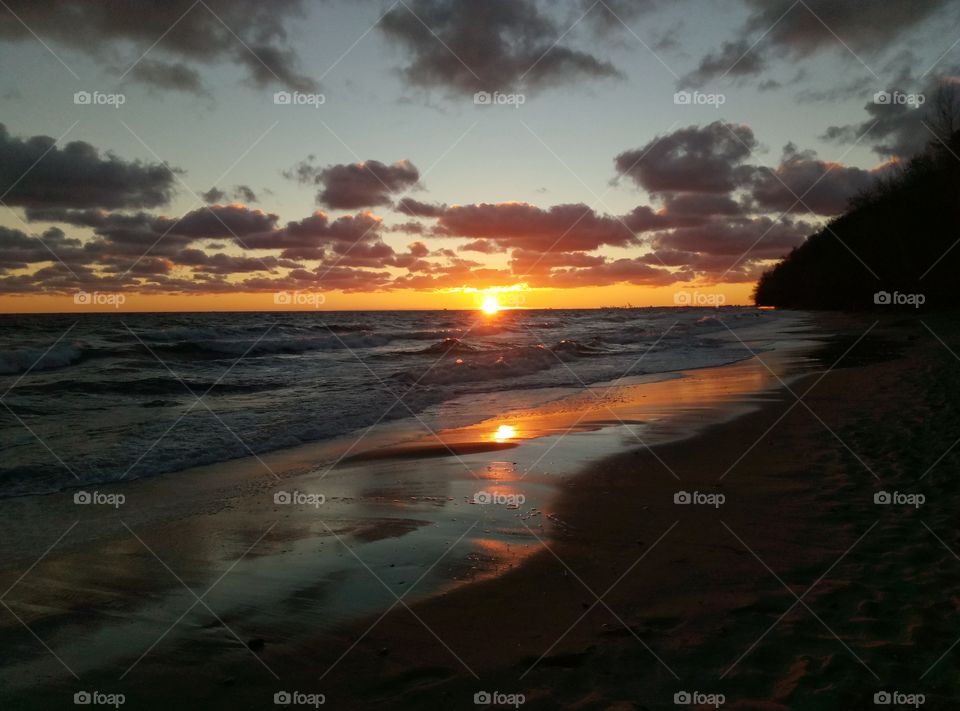 Sunset, Water, Beach, Dawn, Evening