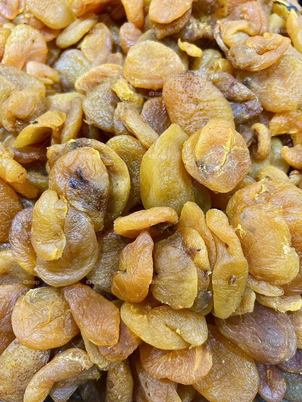 Dried apricots. Dried apricots taken close-up
