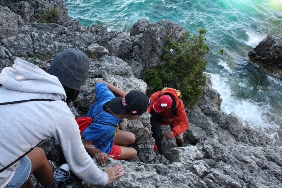 Family  on a hike