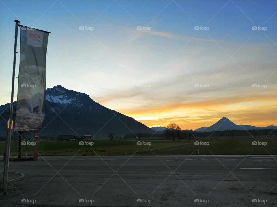 Sunset in Salzburg Austria