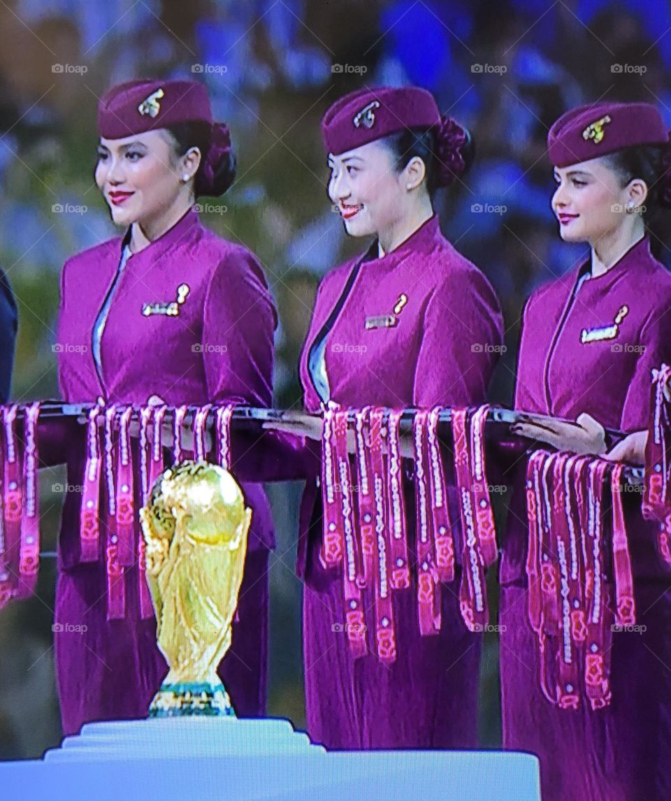 entrega de medallas en Mundial de Qatar