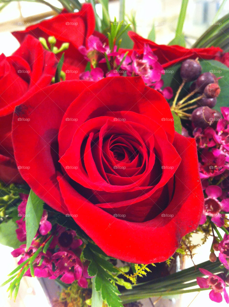 flower red rose arrangement by silkenjade