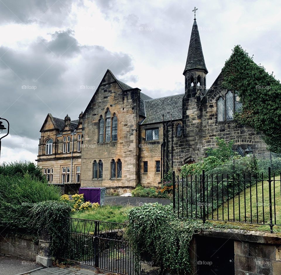 Old church with tower