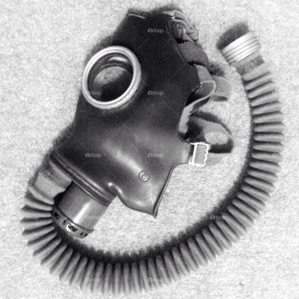 black and white soviet gas mask cold war by Petalskull