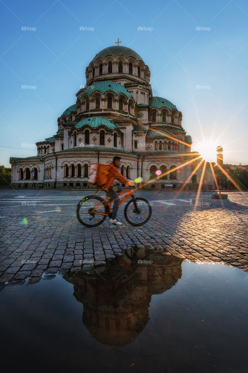 Travel, Architecture, City, Sunset, Water