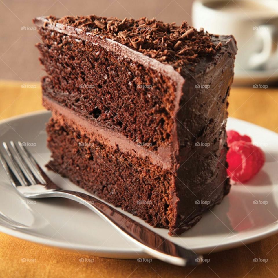 always happy to have a slice of chocolate cake
