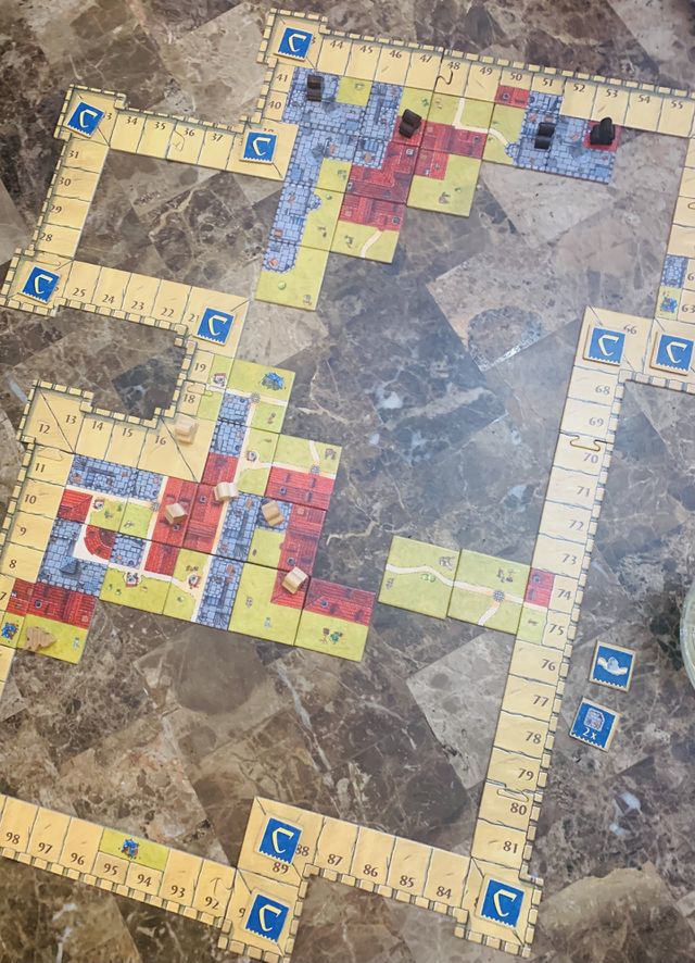 Board game flat lay