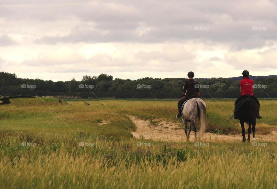 horseriding in the country