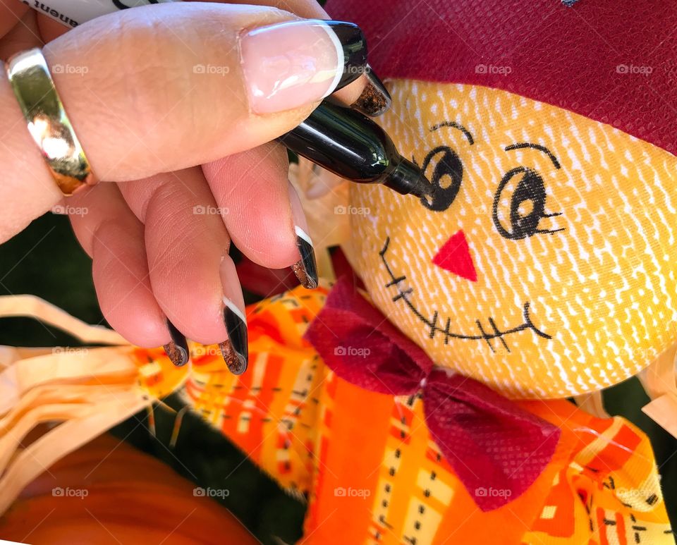 Cute scarecrow face craft