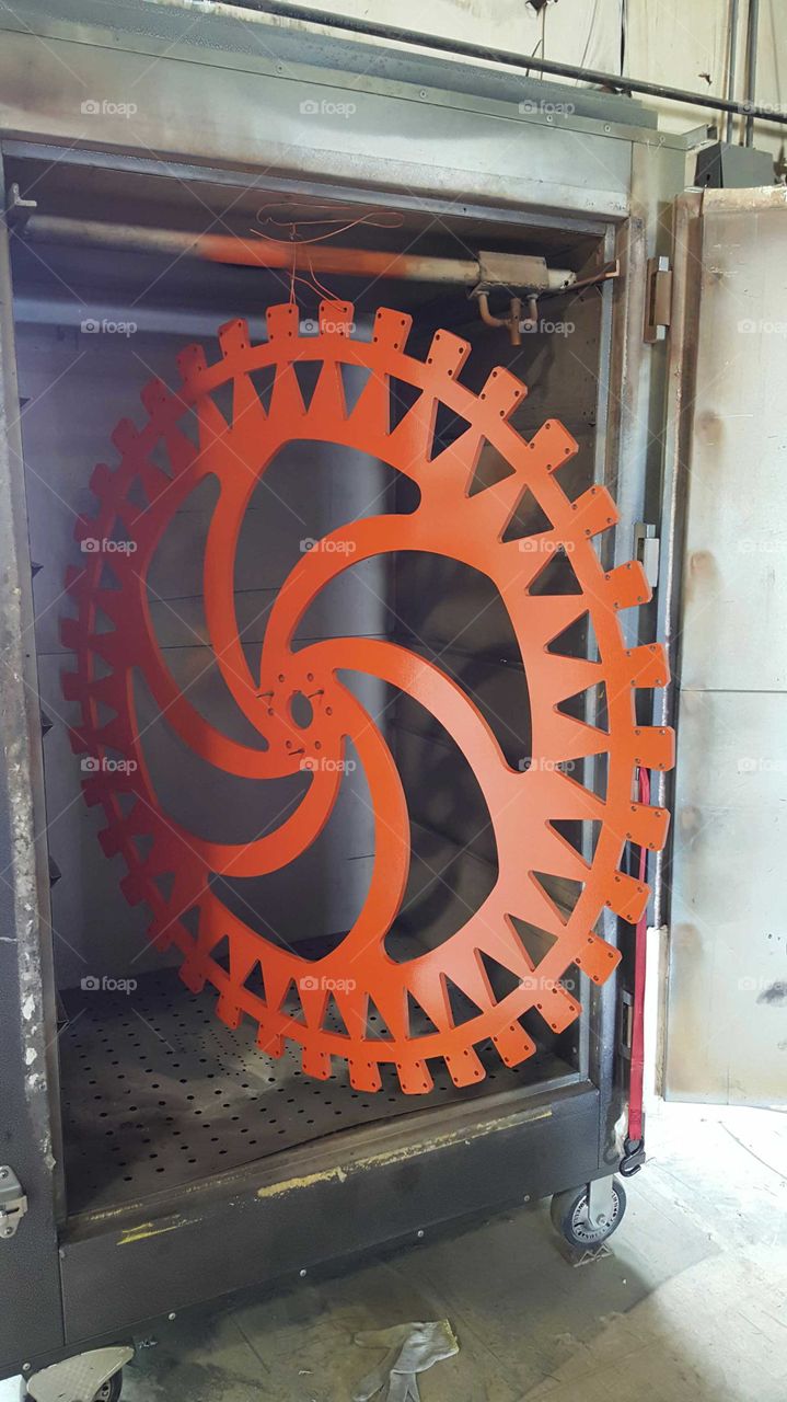 Orange Wheel in Oven