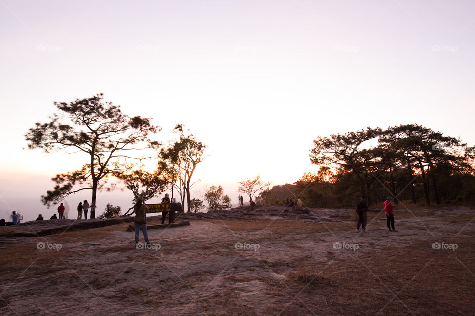 Sunset at the cliff 