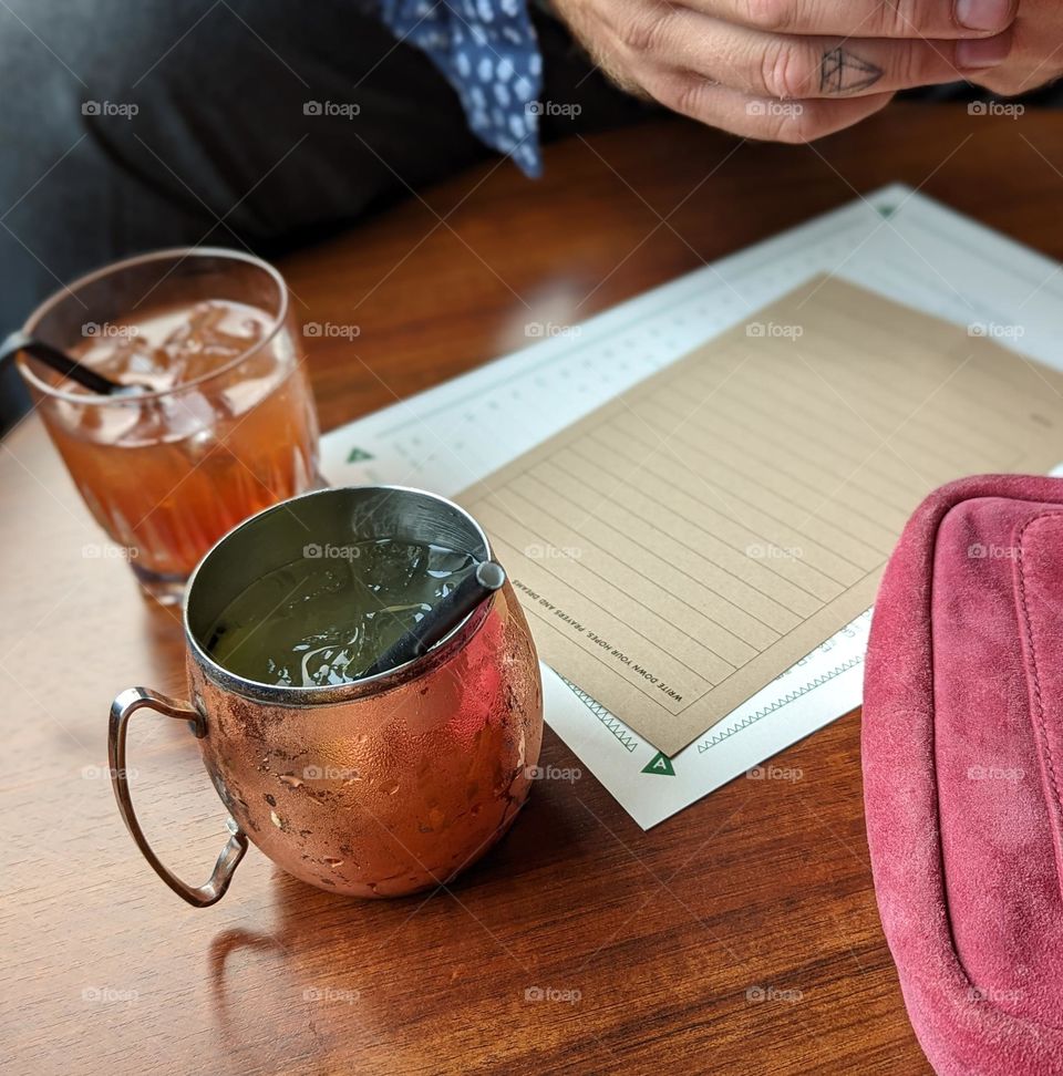 fancy cocktails on date night old fashioned mule night out